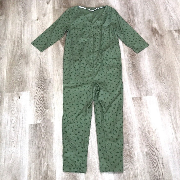 The Nines by HATCH Green Floral Jumpsuit Maternity - Picture 2 of 6